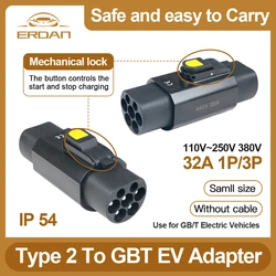 32A Type2 to GBT EV Charger Adapter IEC62196 EVSE Charger to Chinese EV Car Electric Vehicle Charging Connector