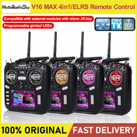 HelloRadio V16 MAX Transmitter ELRS/4in1 2.4GHz Left Hand Throttle Remote Control for Airplane FPV Racing Drone Aircraft