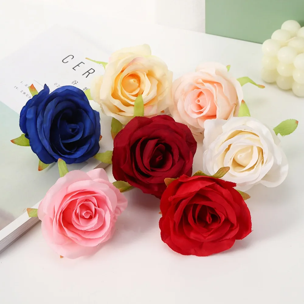 

10Pcs Simulated Rose Head 9cm Artifical Flower Wall Background Decoration Wedding Decoration