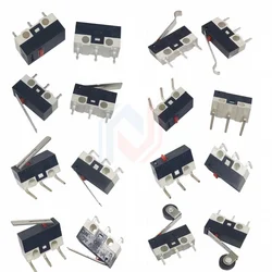 10Pcs Mini Micro Limit Switch NO NC 3 Pins PCB Terminals SPDT 1A 125V Roller Arc lever Snap Action Push Microswitches