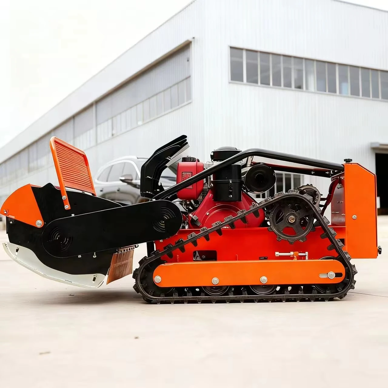 Diesel-Powered Remote Control Lawn Mower Rubber Track Free Delivery Garden