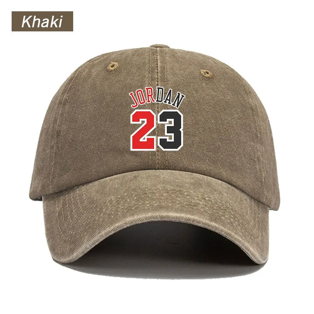 Vintage Washed Baseball Cap Star Goat #23 Fans Jordan Print Graphic Unisex Streetwear Casual Trucker Style Summer Cotton Sun Hat view 6