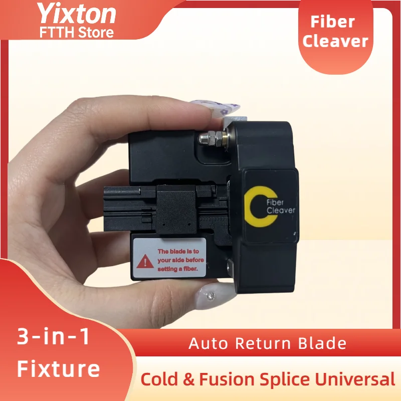 

Fiber cleaver, cold & hot splicing universal, tungsten steel blade, auto retract, over 48000 cuts，ftth