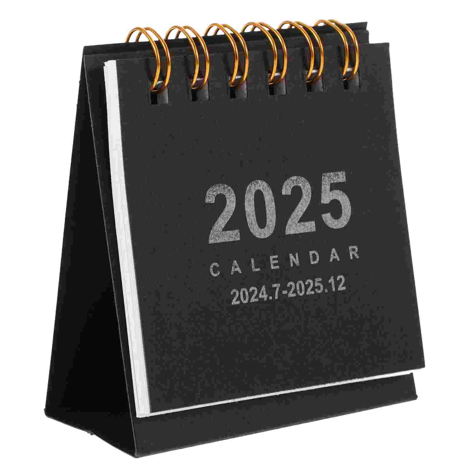 

2025 Small Desk Calendar Decorative Turn The Page Mini Paper Monthly Memo Flip for Desktop