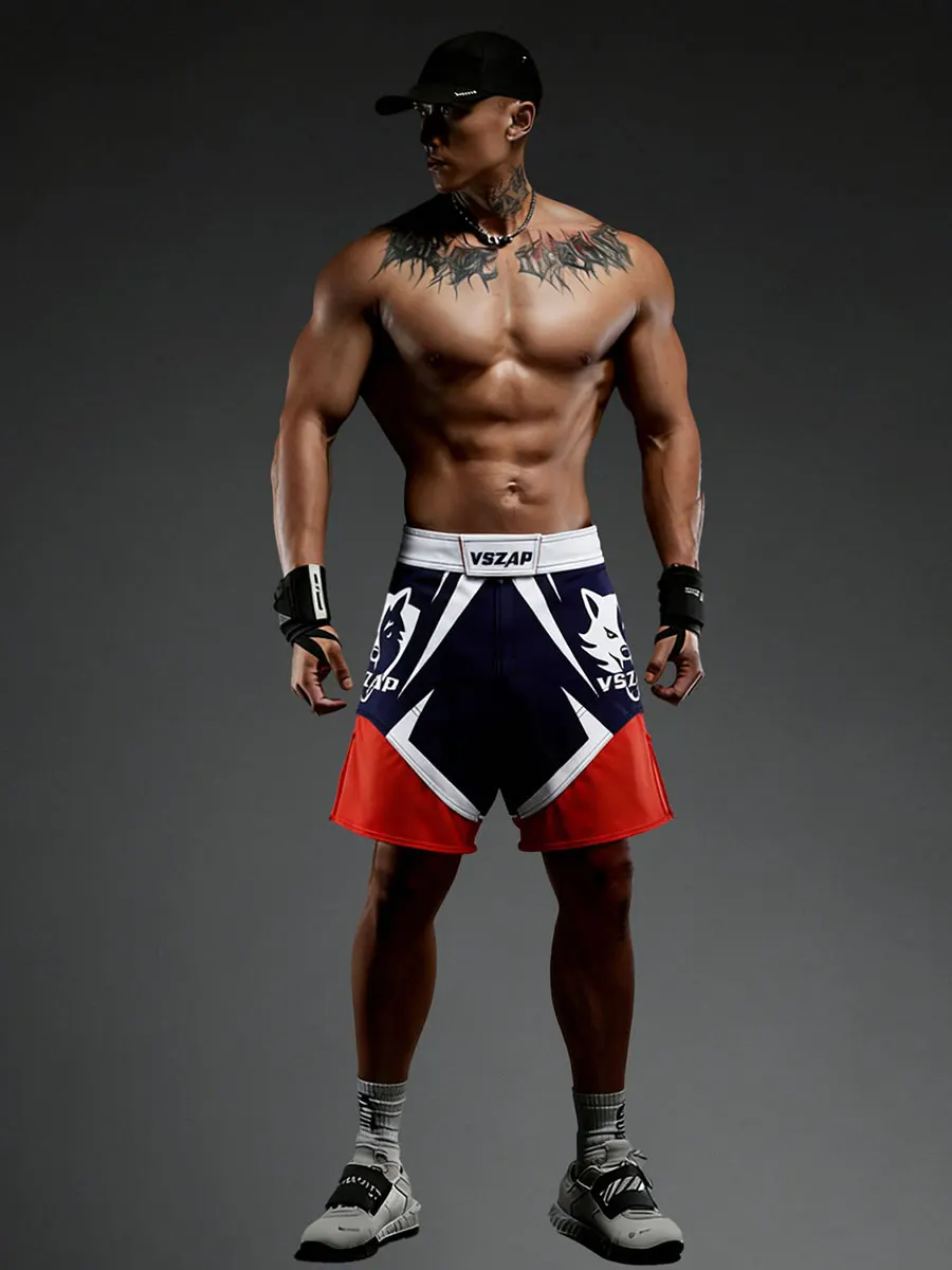 

VSZAP Men's Sports orts Qui Dry Gym Training Five-Quarter Length Casual Pants with Digital Printing Stand Fit Faionable