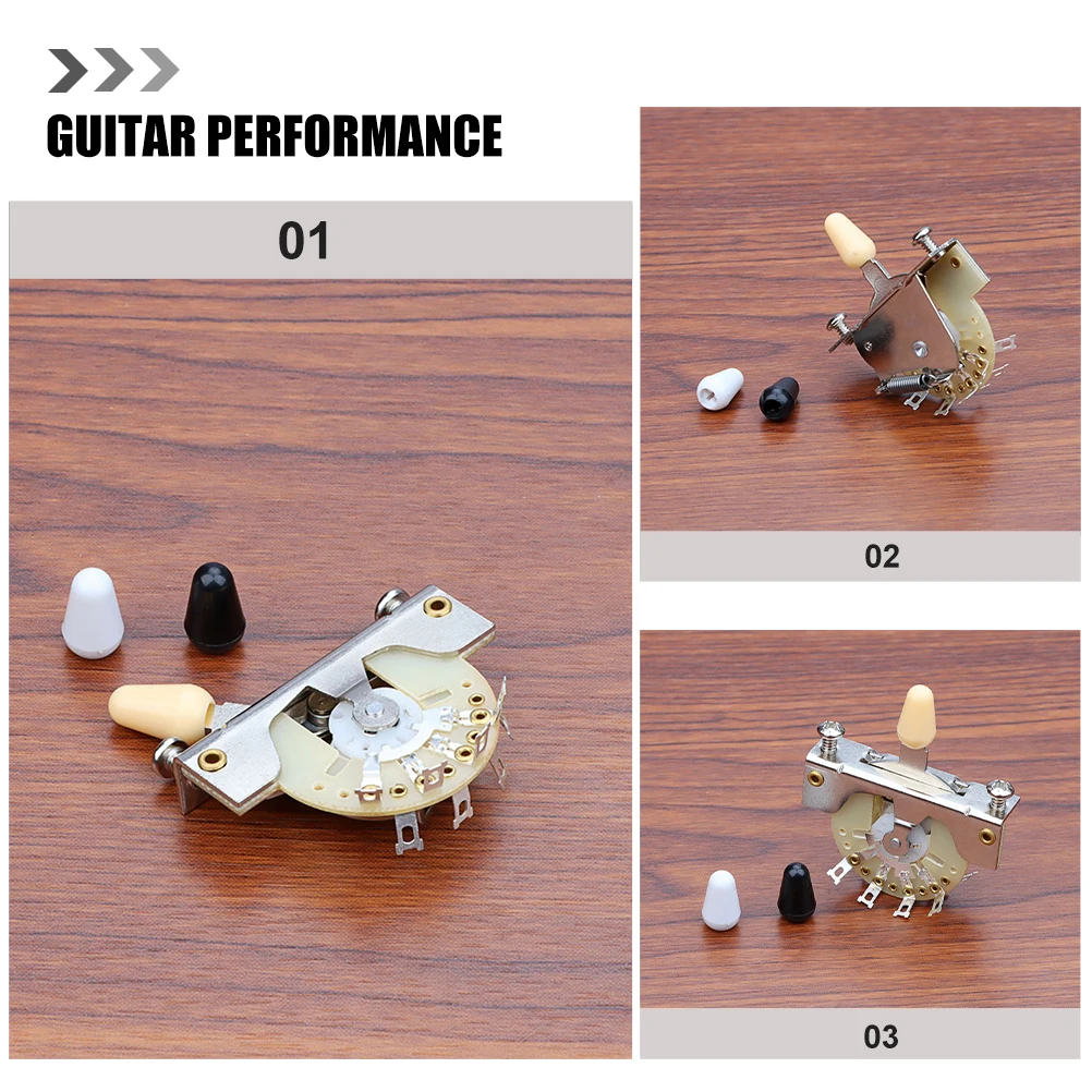 

1 Set Guitar Toggle Switch 3-Way Metal Plastic Durable Replacement Parts For Electric Guitar Pickup Selector Three Gear Design