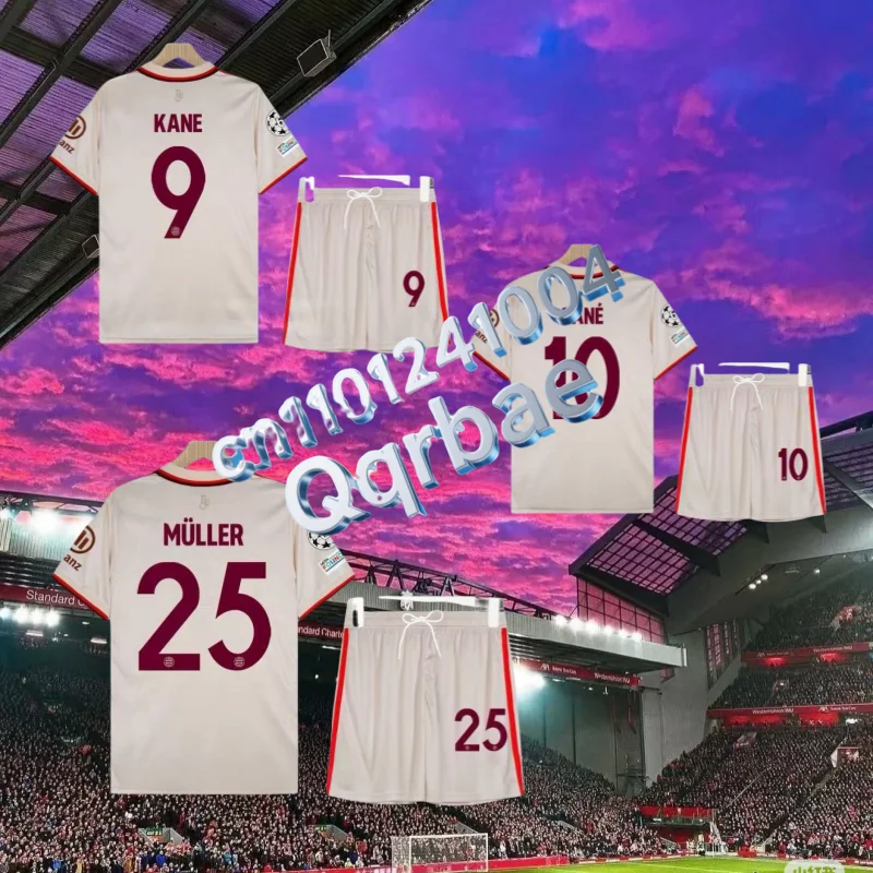 2025, Sommer Bayern München Saison Herren Fußball Kurzarm Shorts Set Kinder Outdoor Sport Atmungsaktive Trainingsanzug Set