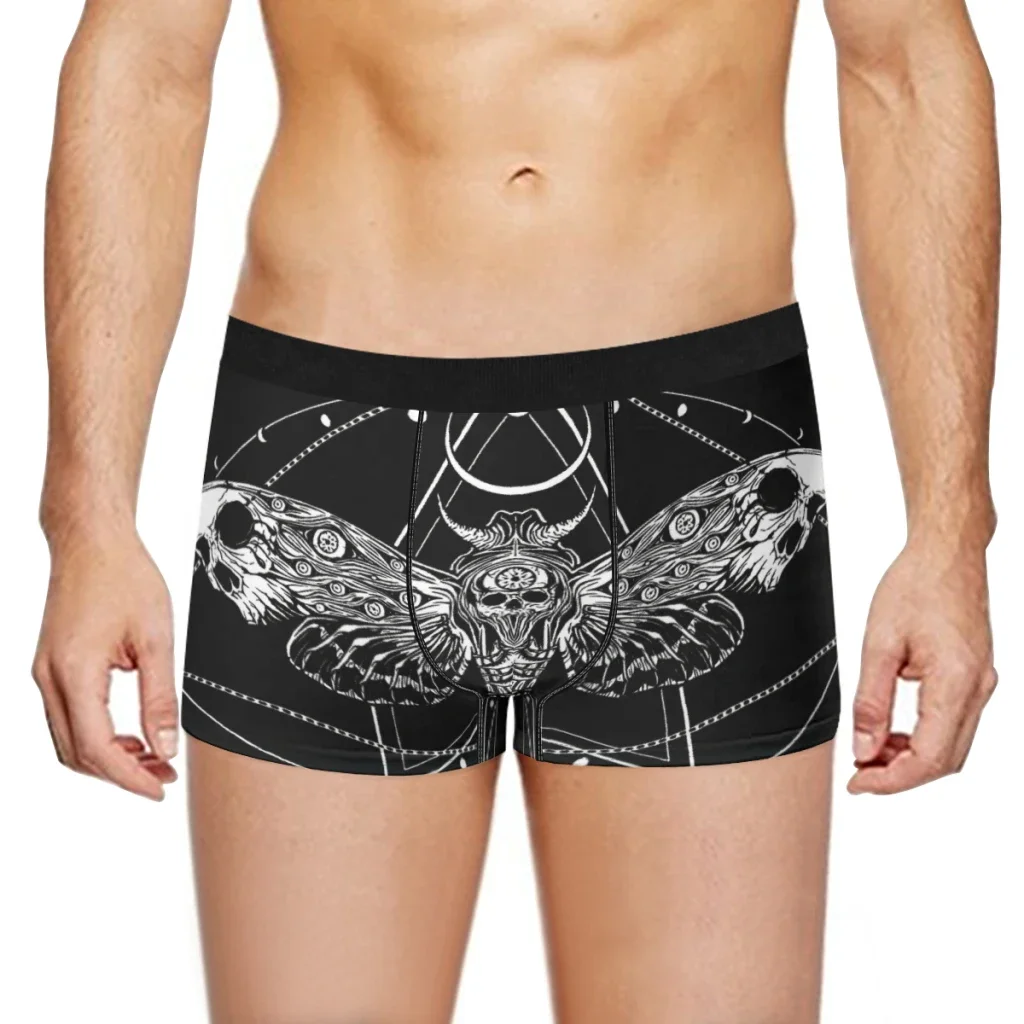 Surreal Death MothSkull StyleUnderpants Cotton Panties Male Underwear Sexy Shorts Boxer Briefs