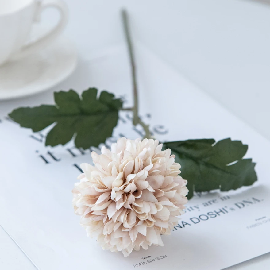 

Artificial Flowers Silk Ball Chrysanthemum Wedding Bridal Bouquet Home Windowsill Festival Decoration DIY Gift Photo Props Cheap