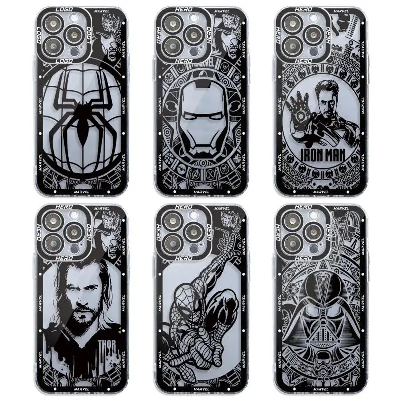 Marvel Iron Man Sqiderman Phone Case for Honor X9a 5G X8b X9b X8 4G X8a 90 Lite X8 X7b Transparent Soft Bumper Luxury Cover