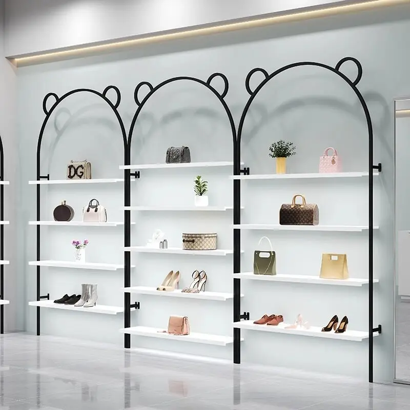 

Shoe store shoe rack Shopping mall store display rack Boys and girls shoes shelf Internet celebrity floor-to-ceiling multi-layer