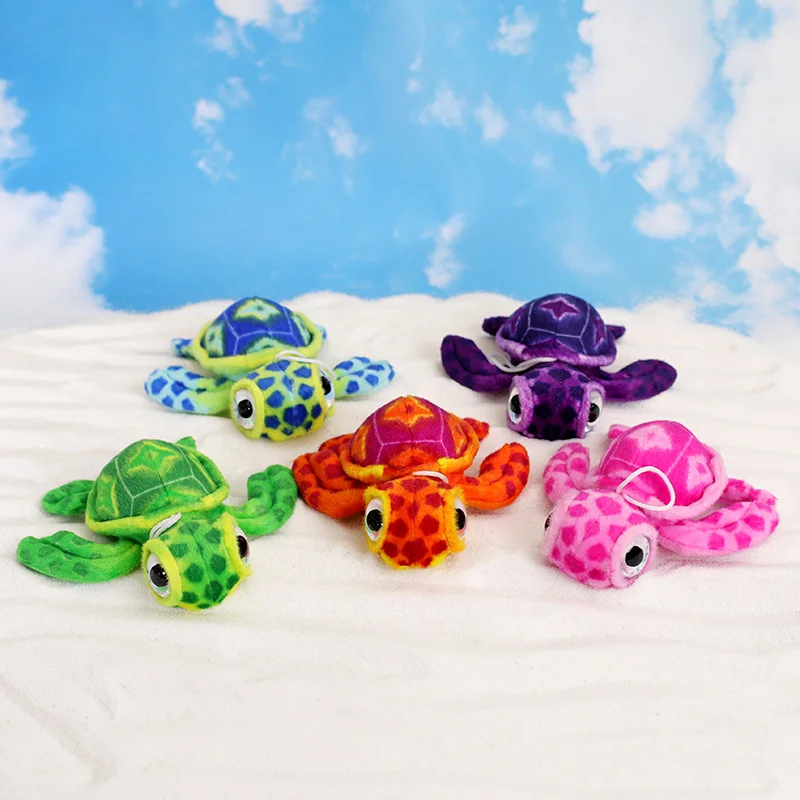 Cute Colorful Tortoise Plush Toy Lifelike Sea Turtle Small Pendant Soft Stuffed Animal Doll Kids Toys Birthday Gift - Image 5