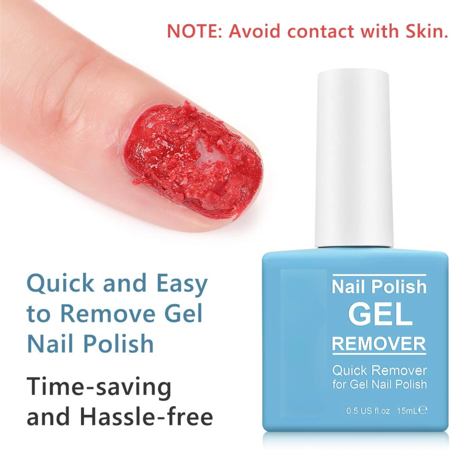 Removedor de esmalte em gel profissional sem esforço e eficiente – Fórmula rápida suprema para desempenho de grau profissional e sem complicações. Relia