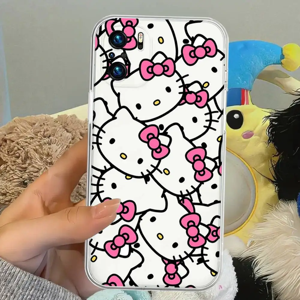 

Cute H-Hellos K-Kittys Phone Case For Transparent Xiaomi 11 Redmi Note 11 5G 8T 9A 9 10T Note8Pro Note9 12S Ultra Design