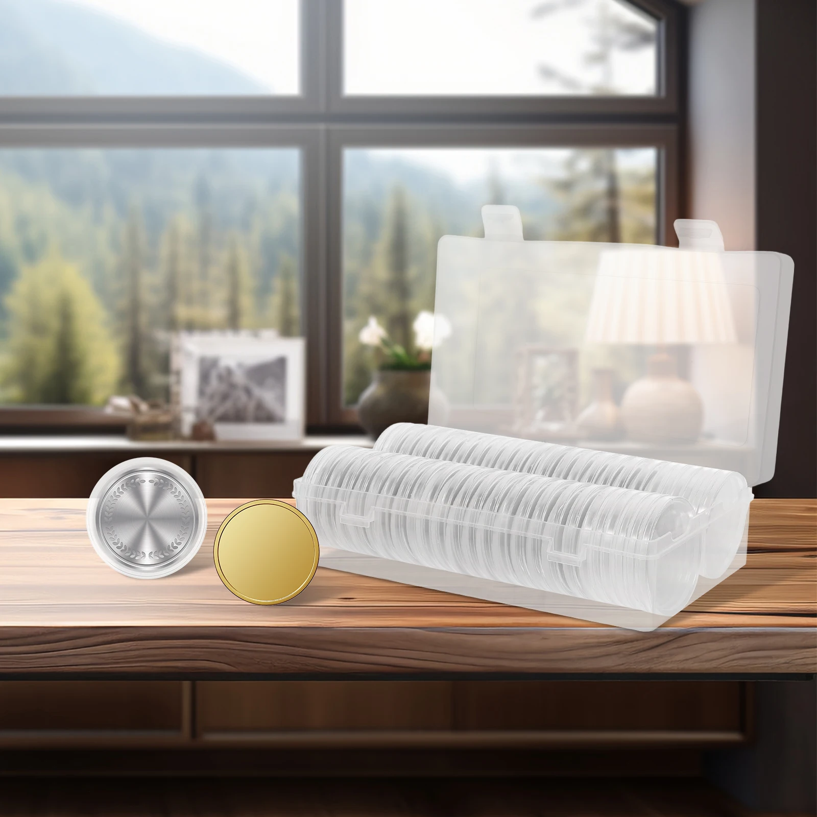 Coin Storage Box Transparent Plastic Holder for Collectors Bulk Container Display Case Coin Protectors