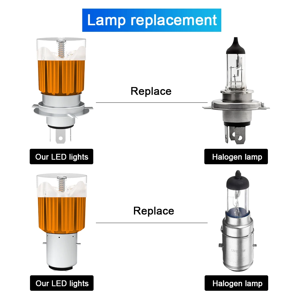 H4 LED MOTORCYCLE HEADLIGHT BA20D Motorcycle signal light bulbs h4 Flashing led motorcycle light bulb Strobe Car headlamp 24v