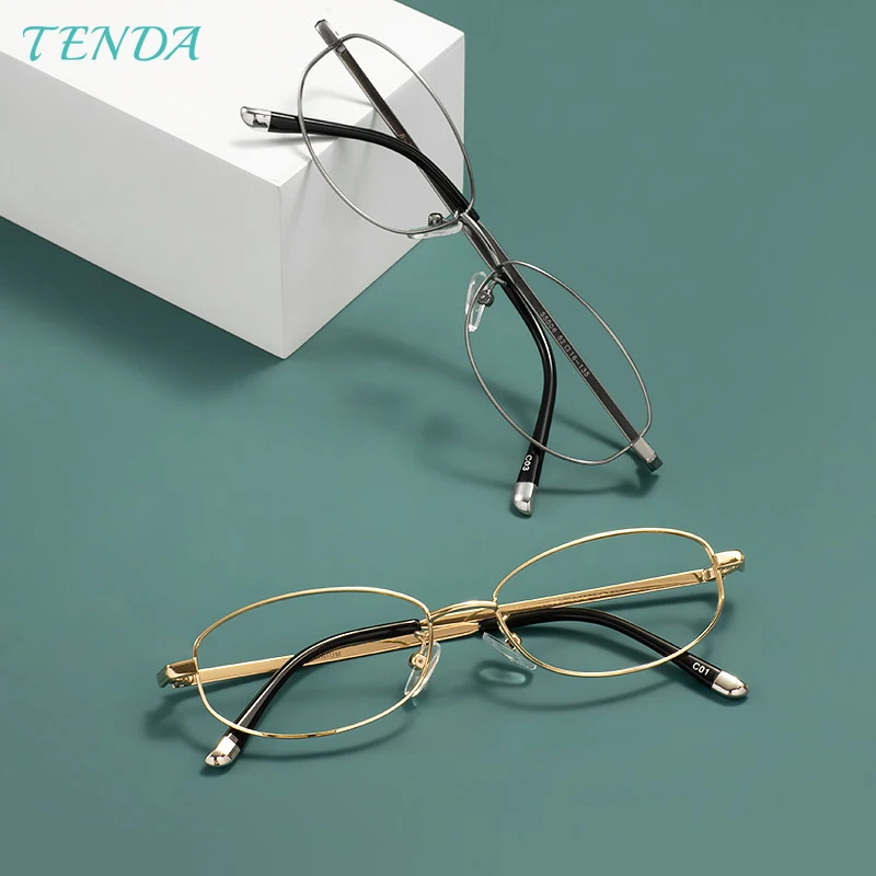 Men And Women Full Rim Flexible Memory Titanium Glasses Frame Men Oval Eyewear Spectacles For Prescription Lenses