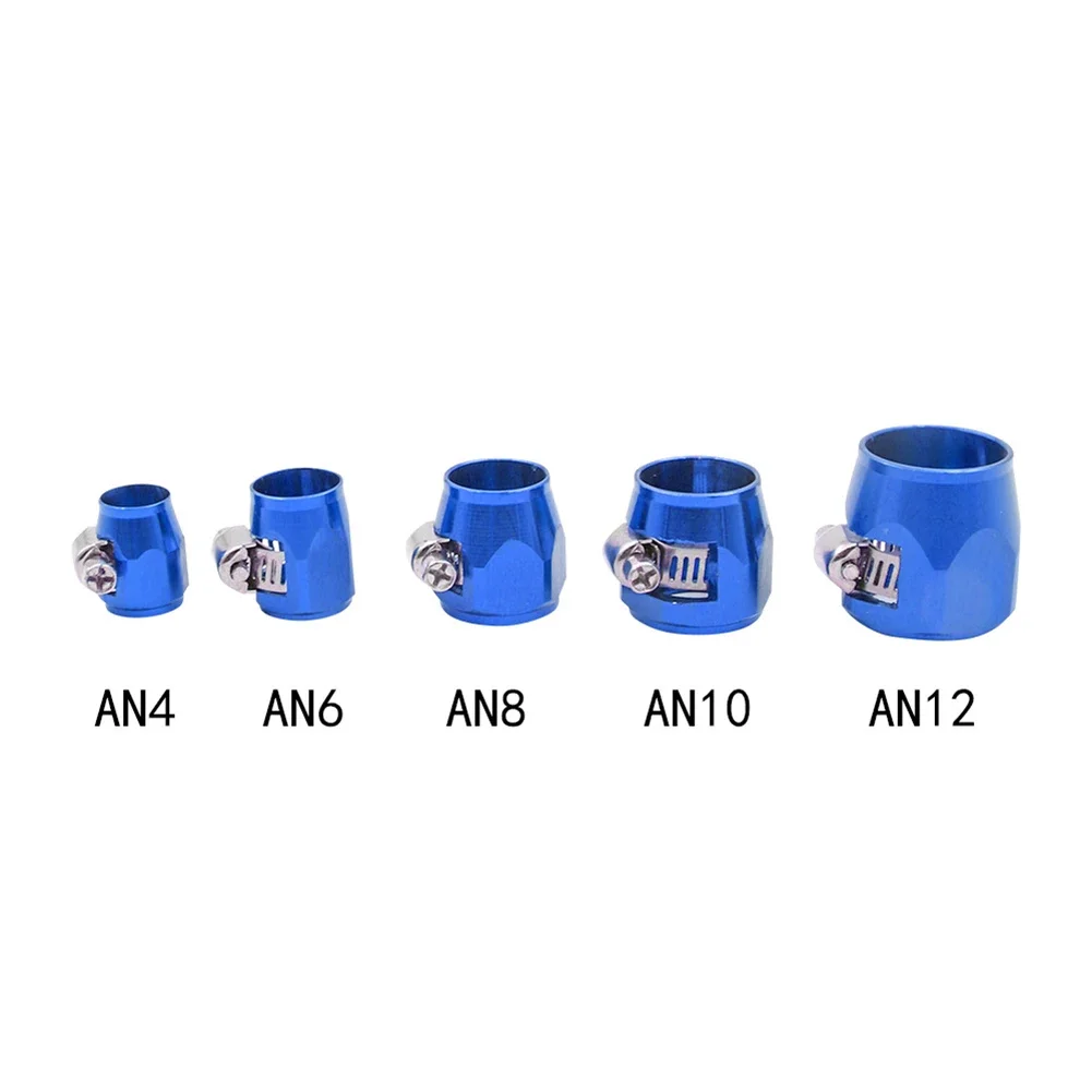 Auto Hose Finisher Clamp Radiator Modified Fuel Pipe Clip Buckle Accessories Tube Hose Clamps AN4 AN6 AN8 AN10 AN12 For Car