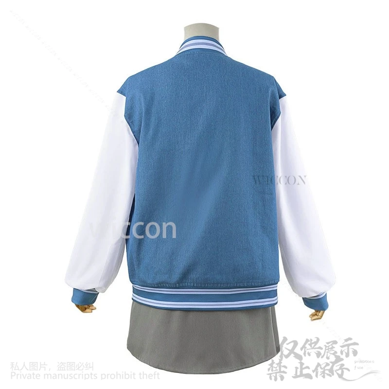 حلم أنيمي بانج! زي تنكري من It's MyGO Takamatsu معطف أزرق قميص موحد شعر مستعار توموري للفتيات والنساء في الهالوين مخصص
