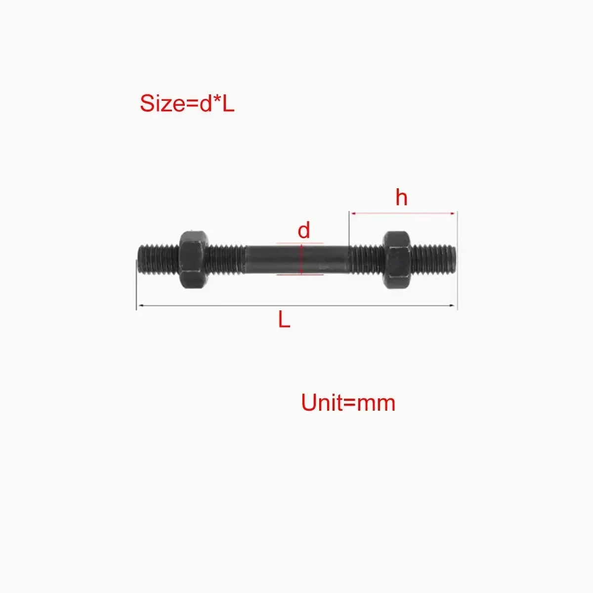 8.8 Grade Blackened Double Head Screw And Nut Set Combination