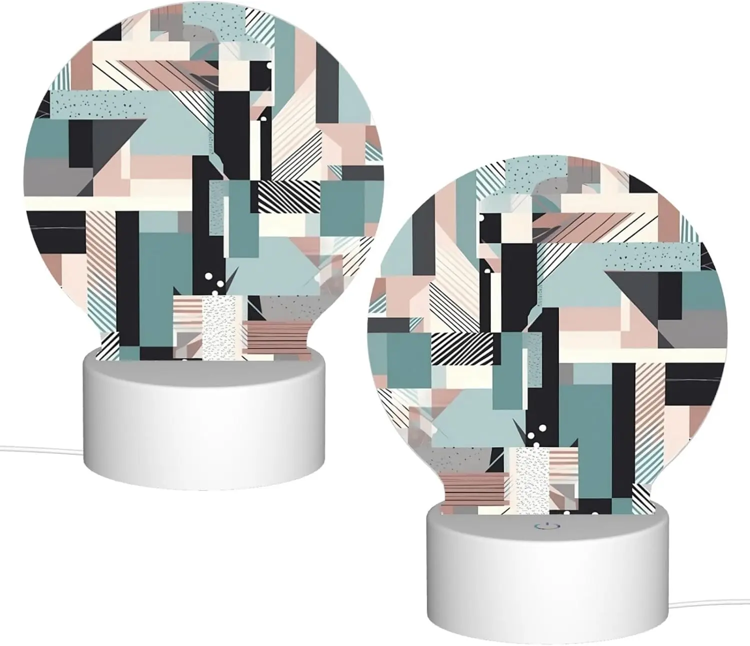 Acrylic Night Light Patterns of Different Shapes LED Night Lamp Modern Acrylic Nightlight for Bathroom Bedroom Restaurant Bar Decor