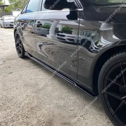 Side Skirt for Audi A4 S4 B8 TDI TFSI 2012-2015 Avant Splitter Lip Spoiler Diffuser Bumper Tuning Bodykit Accessories Black