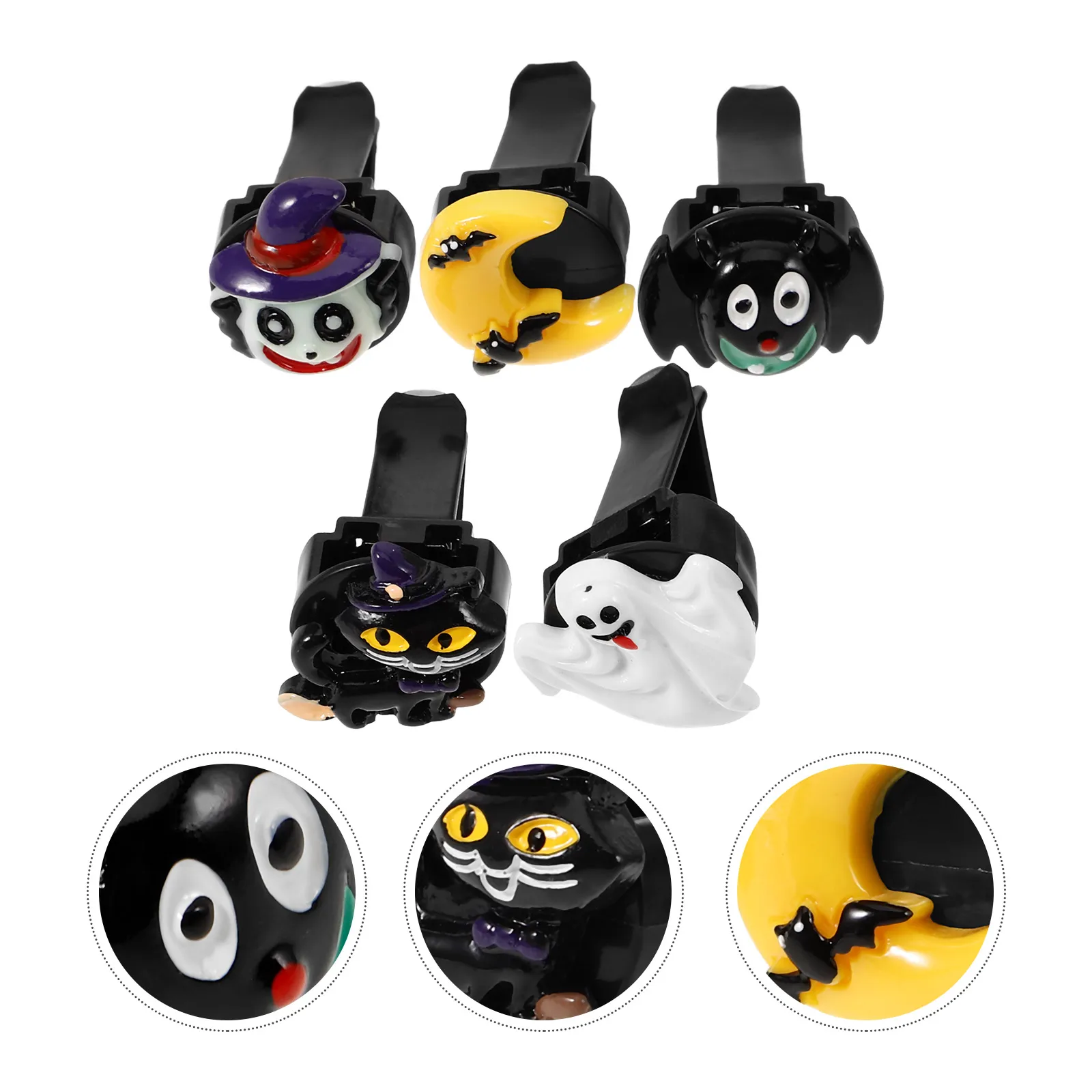 6pcs Car Vent Clip Halloween Ghost Clown Outlet Freshener Clip Car Air Vent Perfume Clip Decor