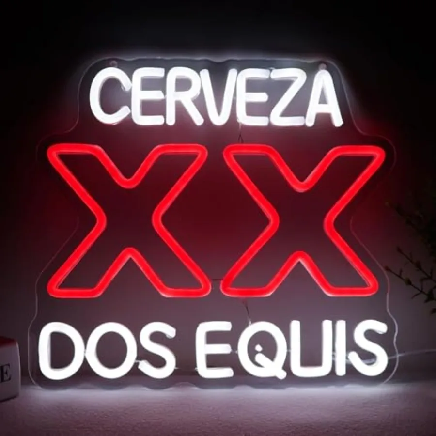 

XX Beers Neon Sign Bar Neon Light Retro Wall Art Decor for Man Cave Bar Pub Beer Home Kitchen Bedroom Living Room Dining Room O