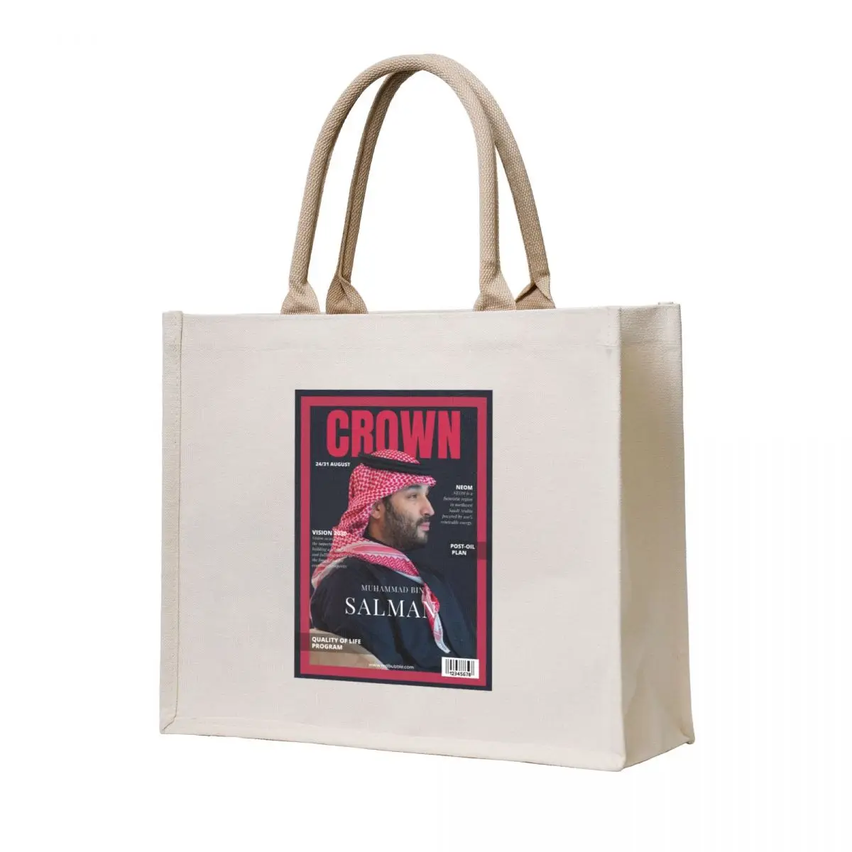 

Crown prince MBS Tote Bag shopping bags foldable shopping bag logo Women's handbag