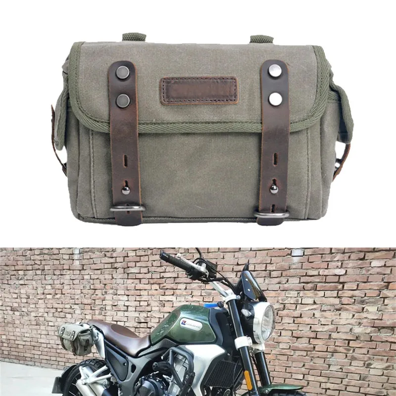 Universal Motorcycle Luggage Bags Side Bags for BMW R NineT Racer Bike Travel Bag Waxed Canvas Helmet Bag Waterproof Wearable