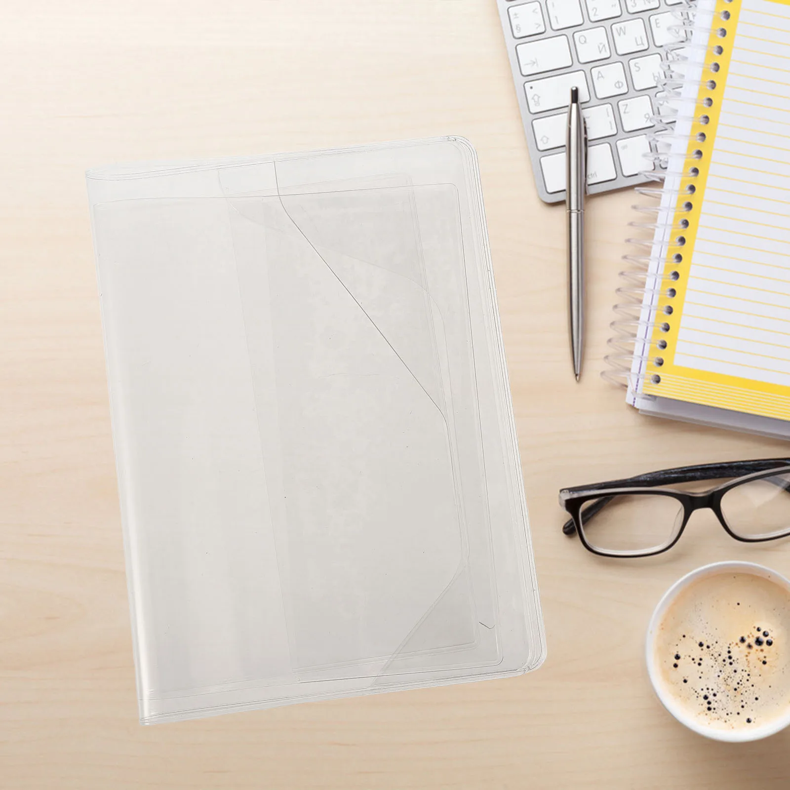

Clear Transparent Book Cover Protector Waterproof Pvc Plastic Exercise Notebook Sleeve For A5 Hardcover Reusable Adjustable
