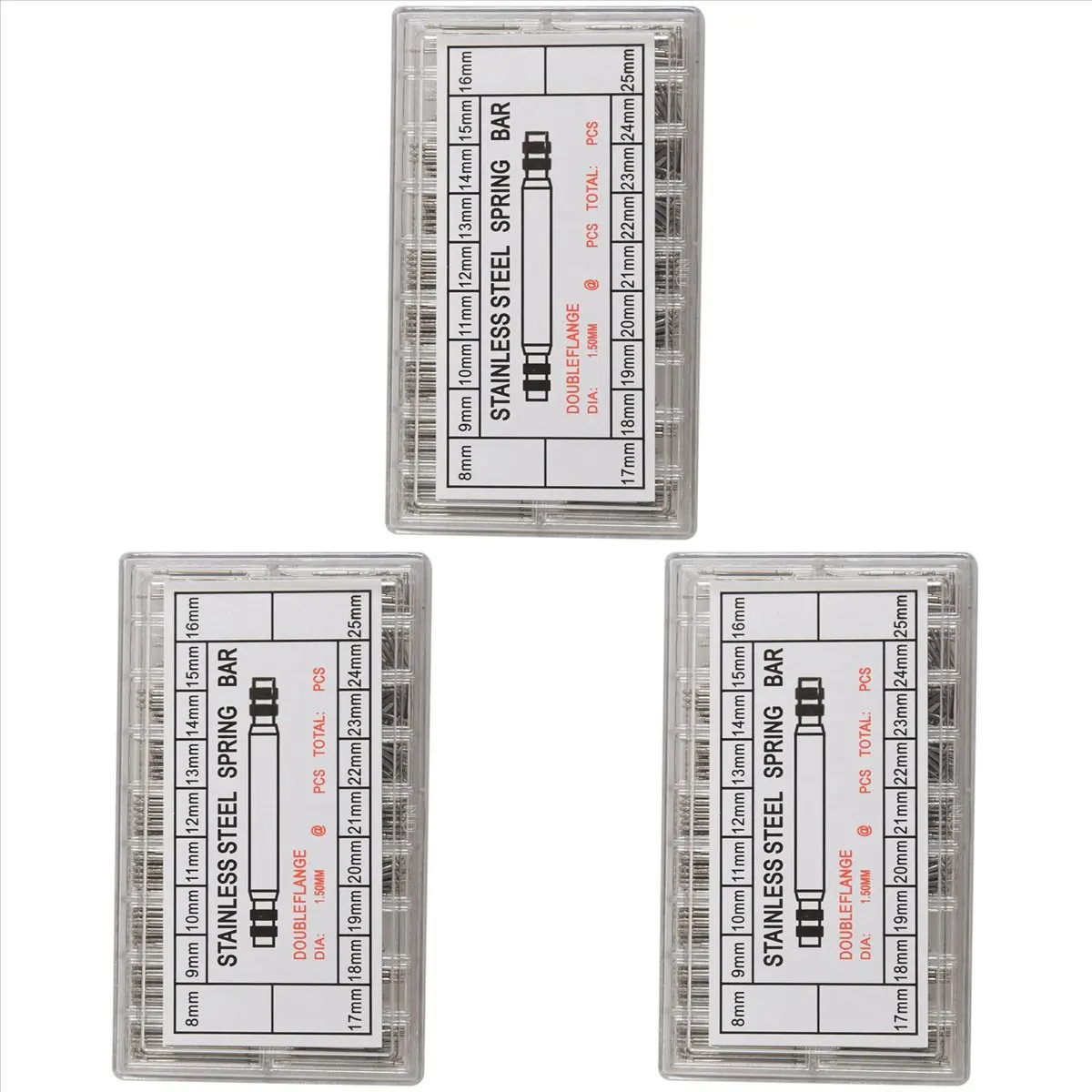 【HOME-TOOLS!】1080Pcs Stainless Steel Watch Band Spring Bars Strap Link Pins 6-25mm Repair Kit