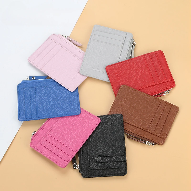 Men's and Women's Multi-functional Ultra-thin Zipper Short Driver's License Bank Card Bag Card Cover