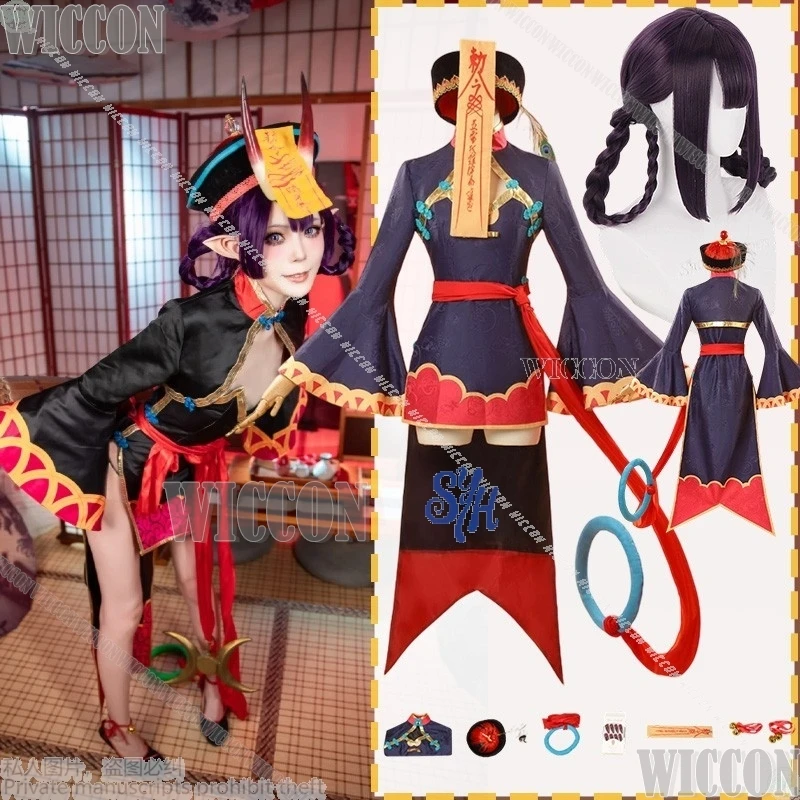 Anime juego destino Cosplay Shuten Douji Kawaii fantasma chino Sexy Mini vestido Zombie lindo encantador Lolita Halloween Comic Con juego de rol