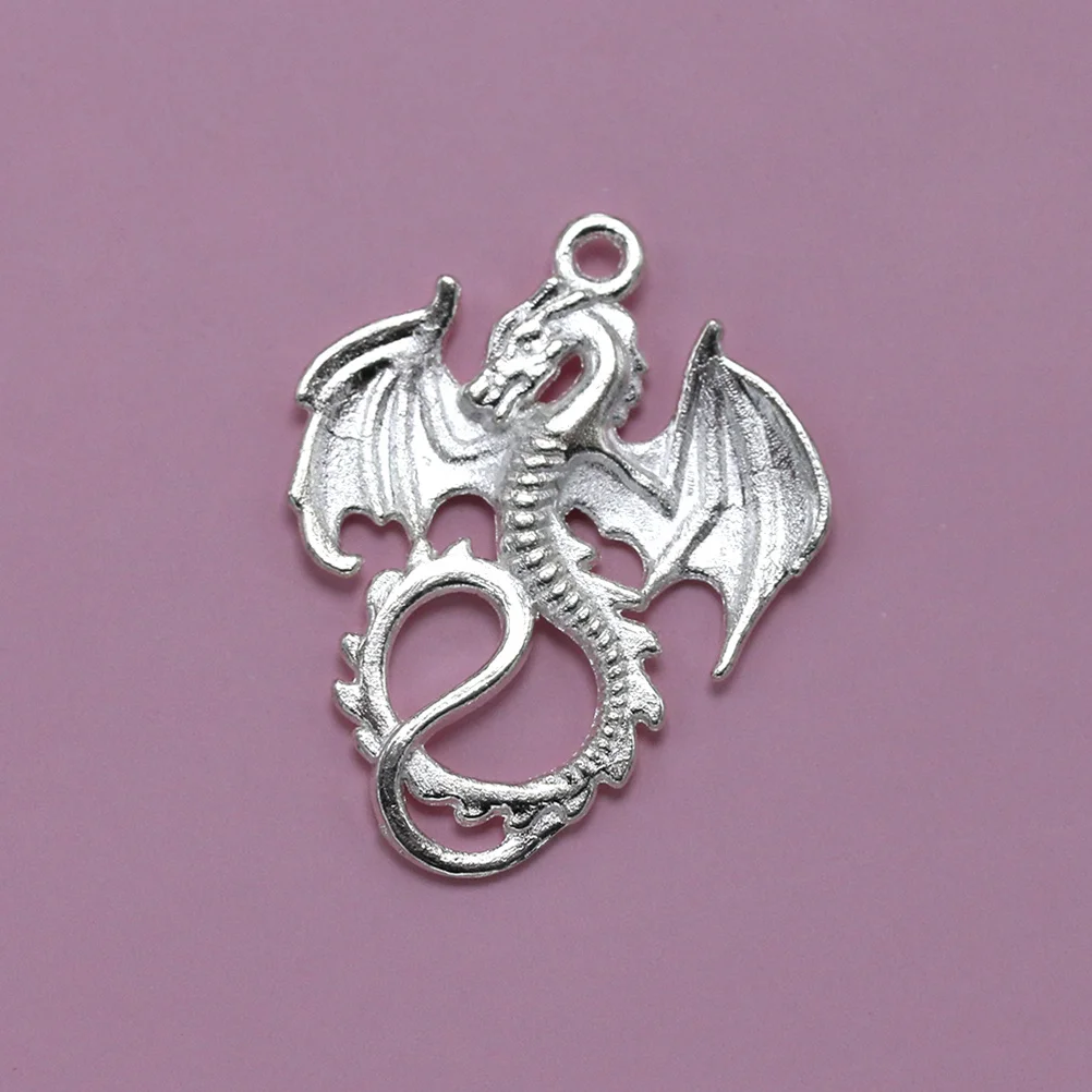 

20Pcs Flying Dragon Alloy Pendant Charms Simple Design DIY Jewelry Making Necklace Bracelet Scrapbooking Accessories