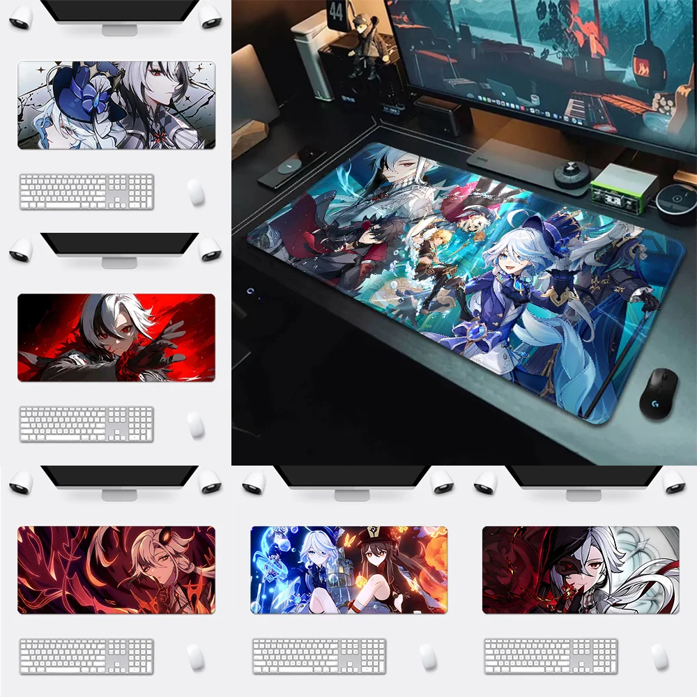 

Genshin Impact Arlecchino Mousepad HD Printing Computer Gamers Locking Edge Non-slip Mouse Pad XXL90x40cm Keyboard PC Desk Pad