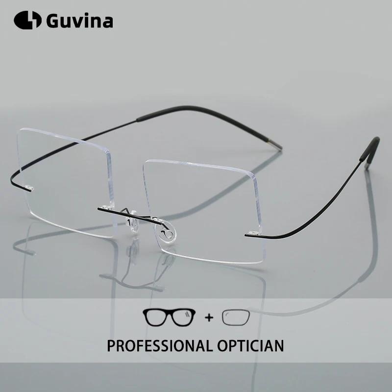 

Fashionable Rimless Glasses Frame Nine-Ball Billiards Glasses Wide Field Of Vision Optical Prescription For Myopia/Hyperopia 1 2
