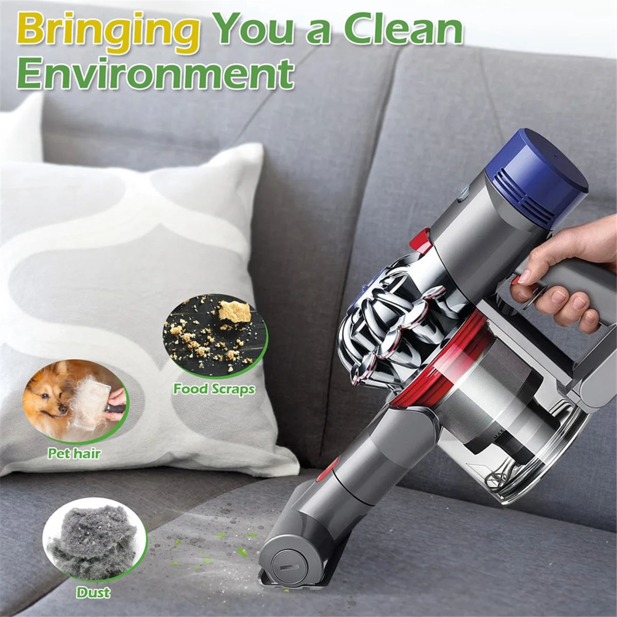 Acessórios para aspirador de pó Escova para remoção de ácaros a v7, v8, v10, v11,