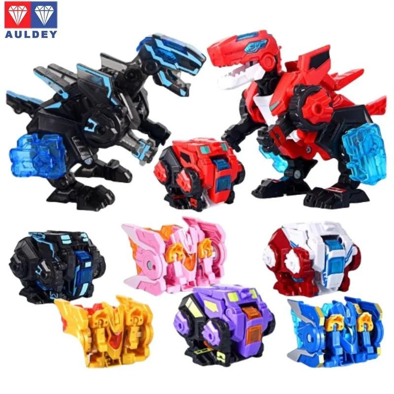 

In stock AULDEY‌ Genuine Quantum Team Confirmed Dinosaur Box Deformed Square Assembly Mobile Phone Model Collection HolidayGifts