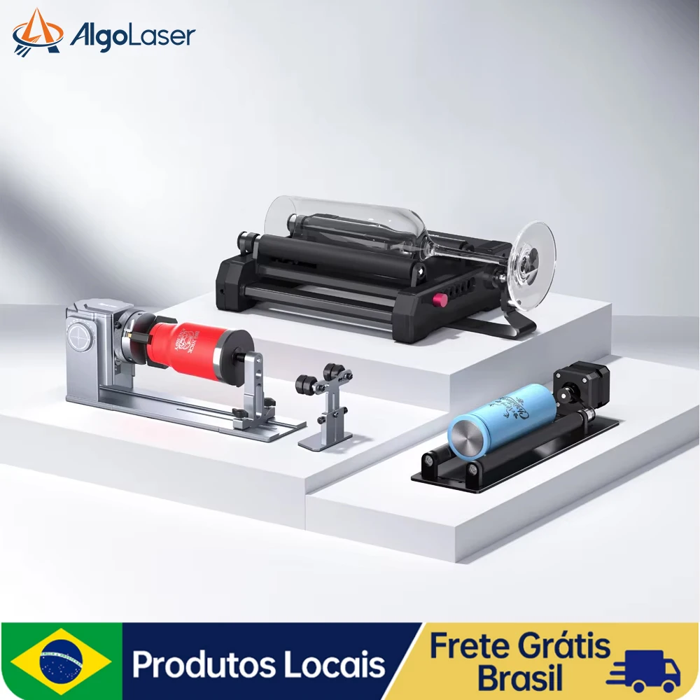 AlgoLaser Laser Rotary Roller Chuck Laser Gravador Módulo Y-axis Rolo Rotativo 360 °   Rotação para gravador a laser ORTUR AlgoLaser