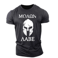 Spartan graphic t shirts For Men Install Muscles Top 3D Printd T-Shirts Sportswear Outdoor Light,Thin And Breathable elasticity