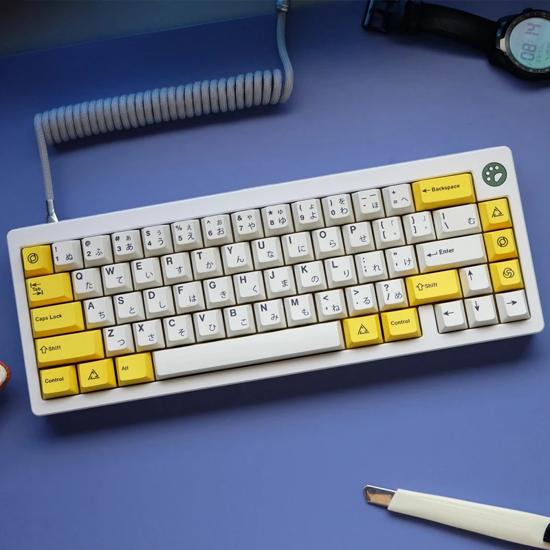 Qinxia 146 مفتاح PBT الارتفاع الأصلي، أغطية مفاتيح مخصصة للوحة المفاتيح الميكانيكية