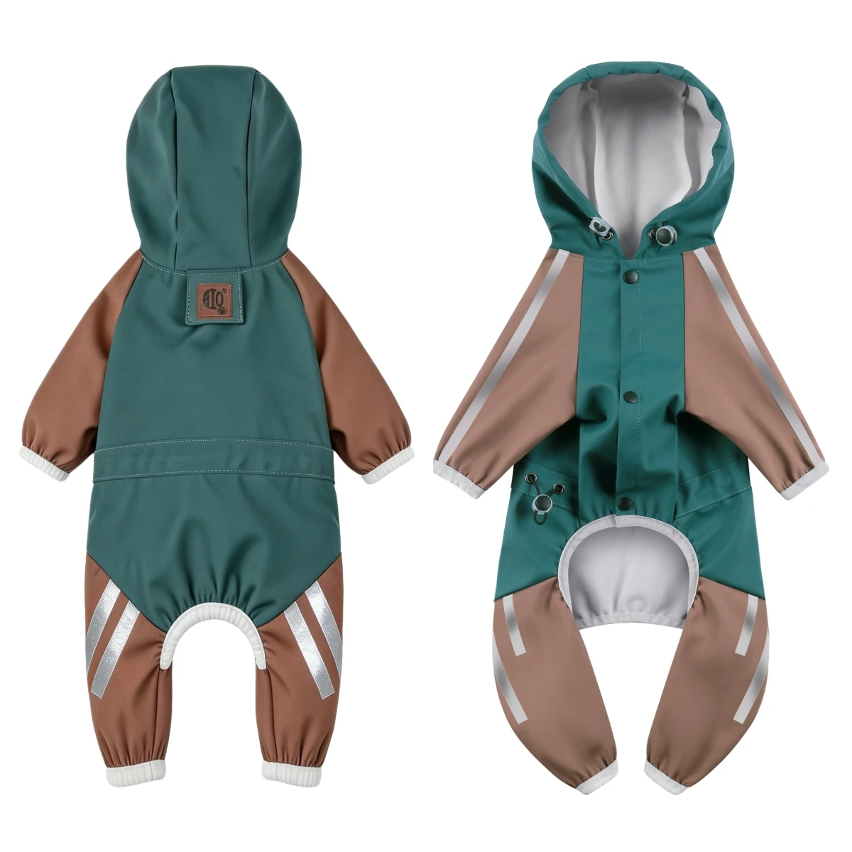 Hunde-Regenmantel Reflektierend PU Wasserdicht Haustierkleidung für Chihuahua Malteser Regenmantel Kleine Mittelgroße Hunde Overall Regenmantel – Detail 11