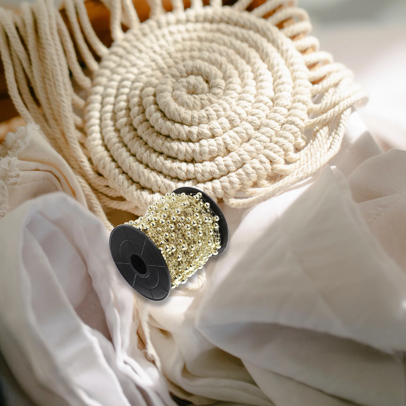 

1 Roll Artificial Pearl Chain ABS Beaded String DIY Wedding Party Decoration Fake Pearl Garland for Bouquets and Crafts