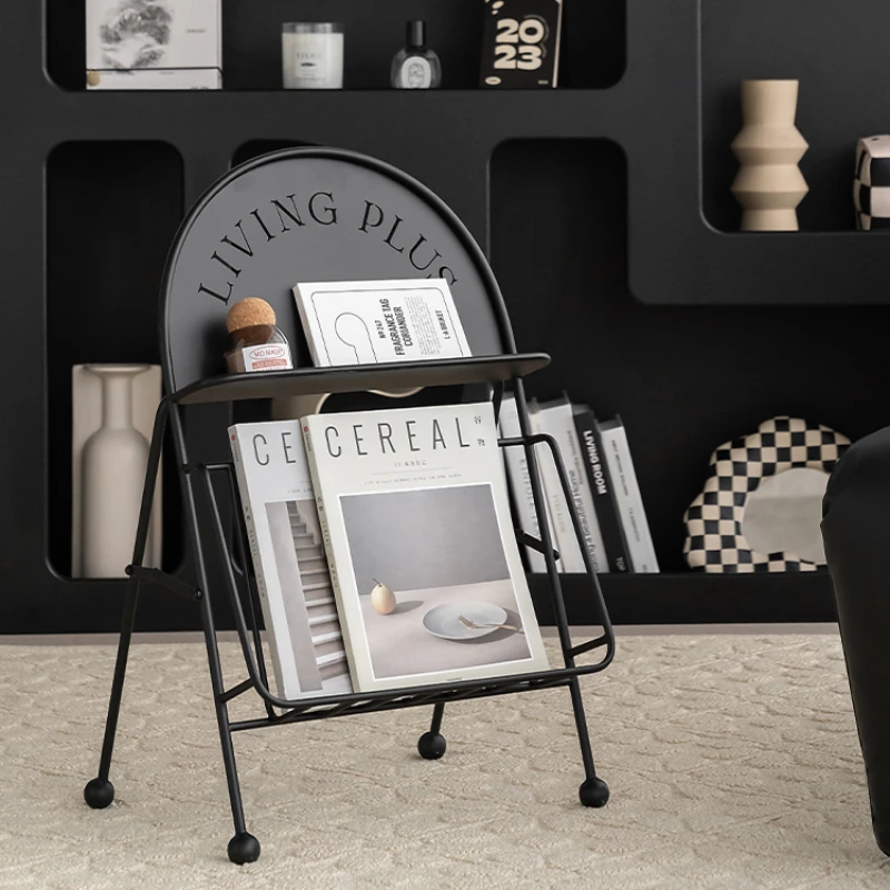 Modern Magazine Rack Desktop Bookshelf Iron Art Living Room Folding Magzine Book Storage Rack Creative Home Decor