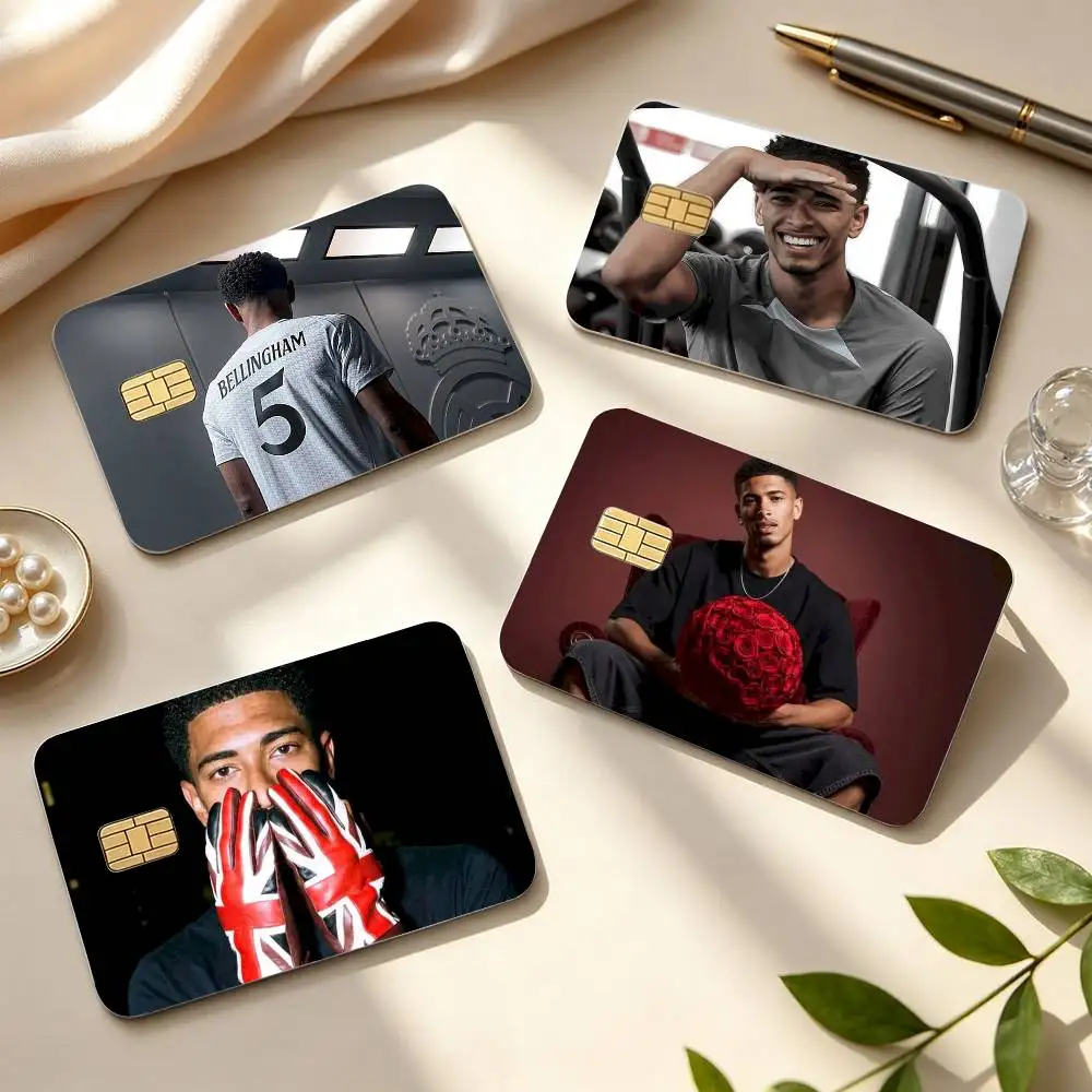 Football J-Jude  B-Bellinghams  HD Waterproof Credit Card Stickers Silicone Decals For Chip Game Cards Gift
