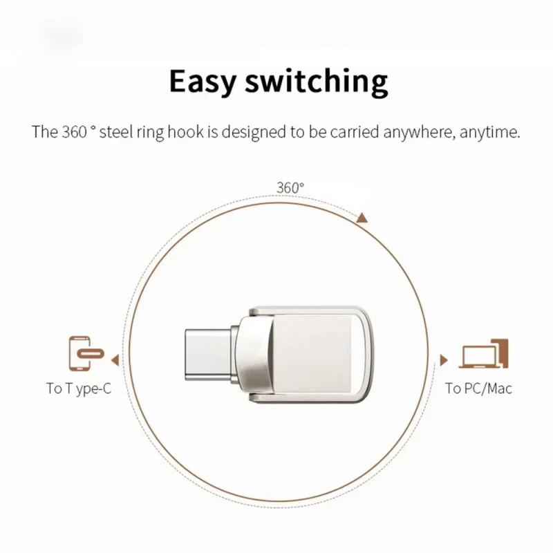 OnePlus U-Disk 2TB Metal Pendrive USB3.2 Type-C Interface Mobile Phone Computer Mutual Transmission Flash Drive 1TB USB Large