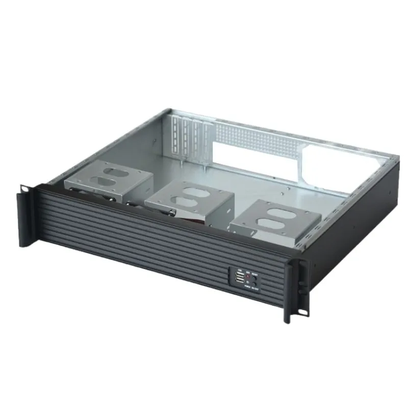 2U380 Chassis Aluminum Stripe Panel MATX main board position Multi-hard disk position, rack type, recording and broadcasting KTV
