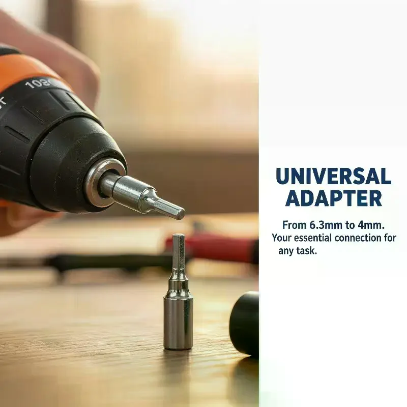 1/2 hexagonal shank 6.35mm to 4mm screwdriver, drill bit repair tool, telephone camera, plug-in drill bit adapter socket