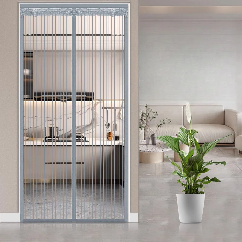 

High-end summer full magnetic strip anti-mosquito door curtain magnet self-priming diamond mesh anti-cat scratch bedroom